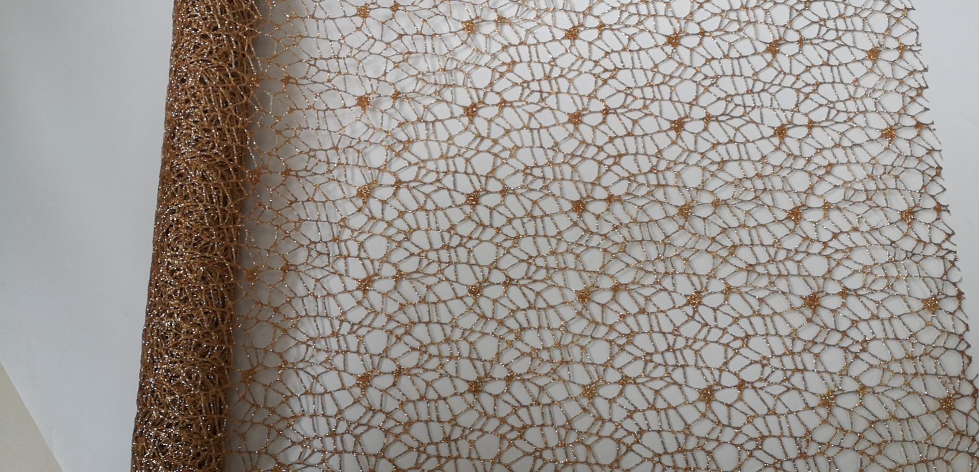 Christmas decoration fabric wrap fabric spider mesh with full glitter