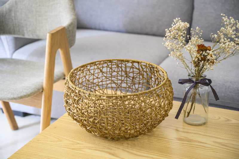 PE/PP Rattan Woven Fruit Bread Storage basket set of 3