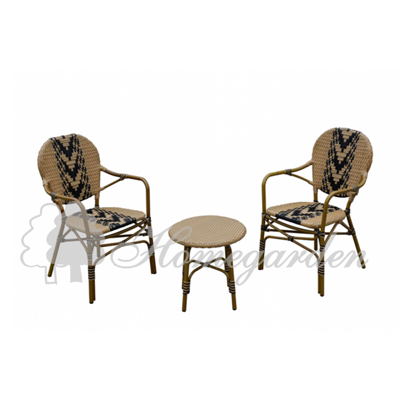 Alum rattan set of 3