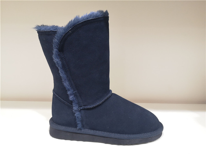 Ladies Fashion Sheepskin/Fake fur Snow Boot Winter shoes Water-Resistant Long Boot