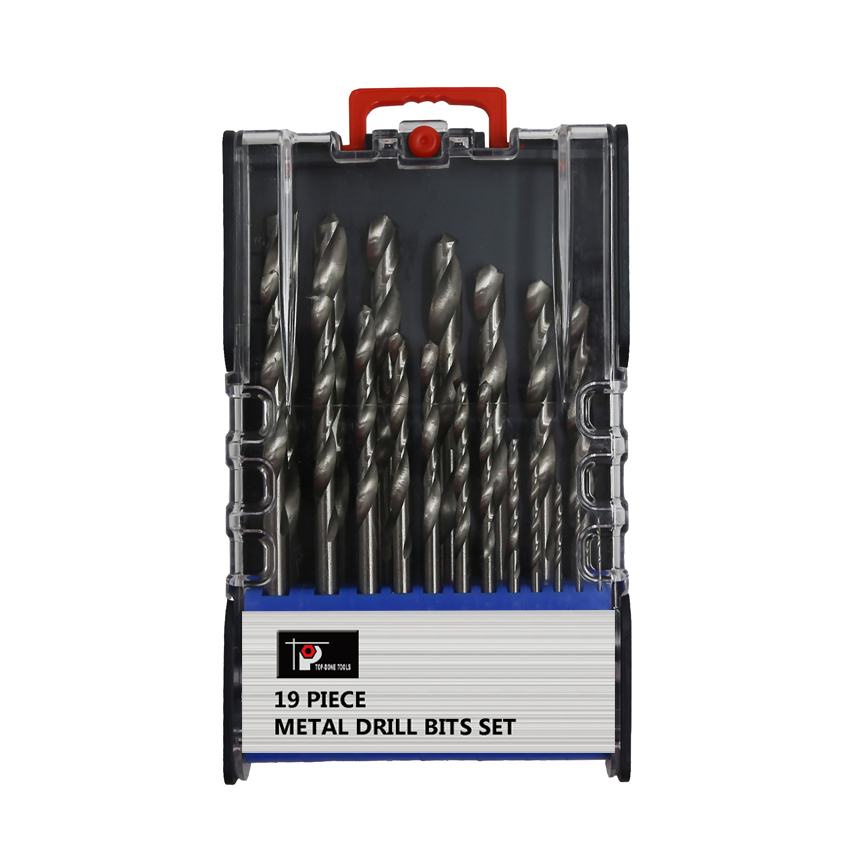 19pcs Metal Drill Bits Set
