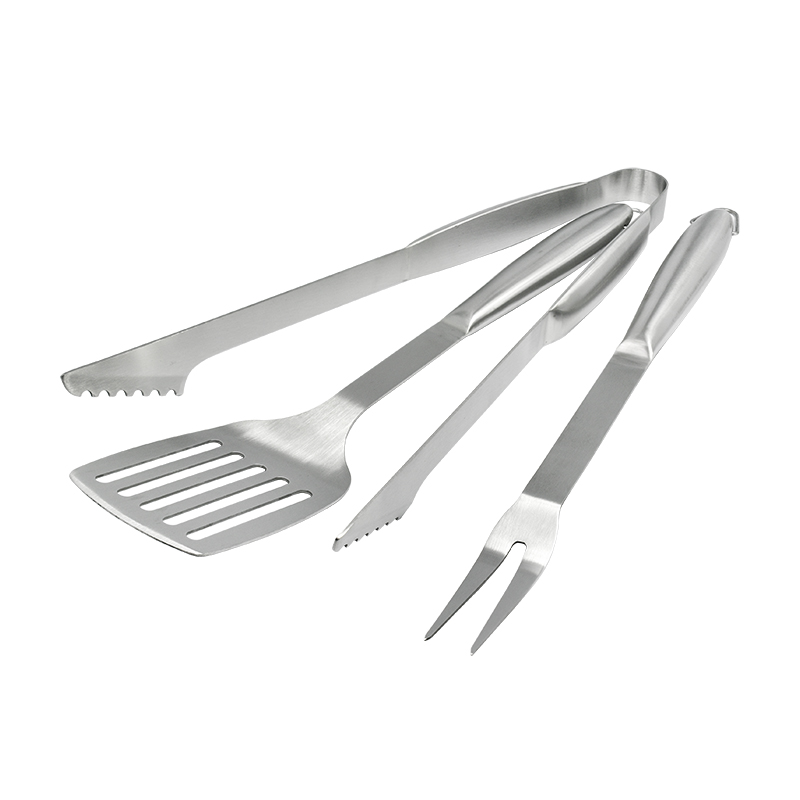 3pcs S/S Bbq Tool Set With Hollow Handle