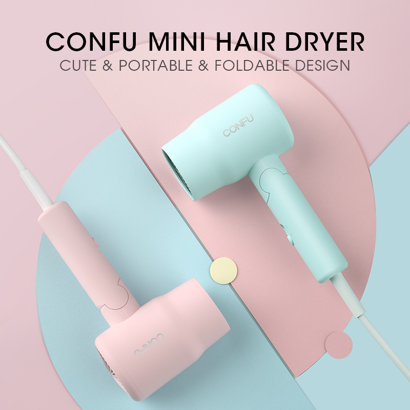 CONFU Electric Mini household hair dryer for travel with foldable handle (KF-3135)