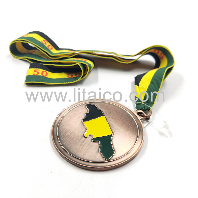 National flag metal medal