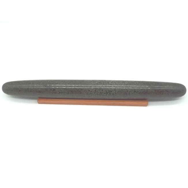 39.5cm Solid Granite Stone Rolling Pin LFGB Passed With Wood Base