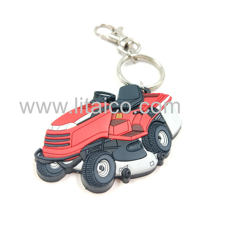 Cool red car PVC Keychain