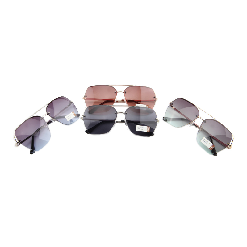 2020 New Metal Sunglasses Women Men Fashion Trendy Inregular Trimmed Sunglasses Retro Sunglasses Rimless Sunglasses Uf-Lm2057