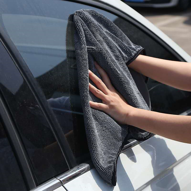 Strong water absorption microfiber twisted pile car drying towel