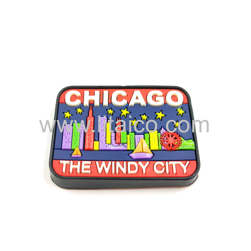 Tourist attraction PVC refrigerator magnet