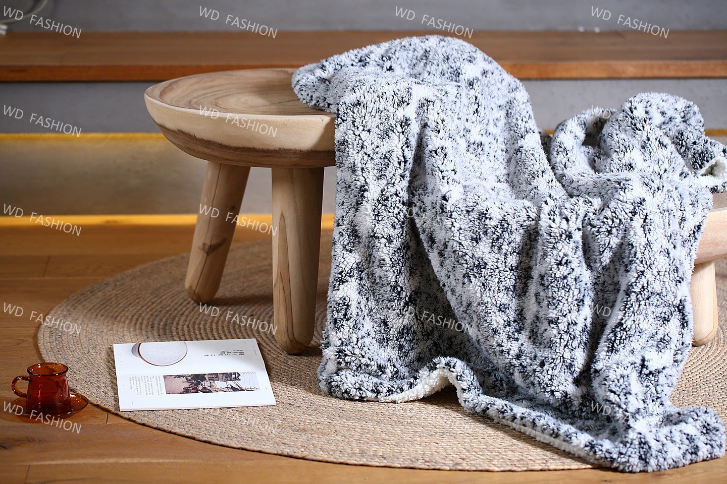 Design Back Printing Sherpa Fleece Blanket