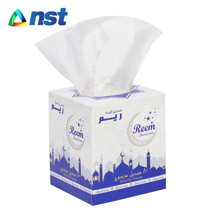 Customize Brand Virgin Paper Cube Box Facial Tissue