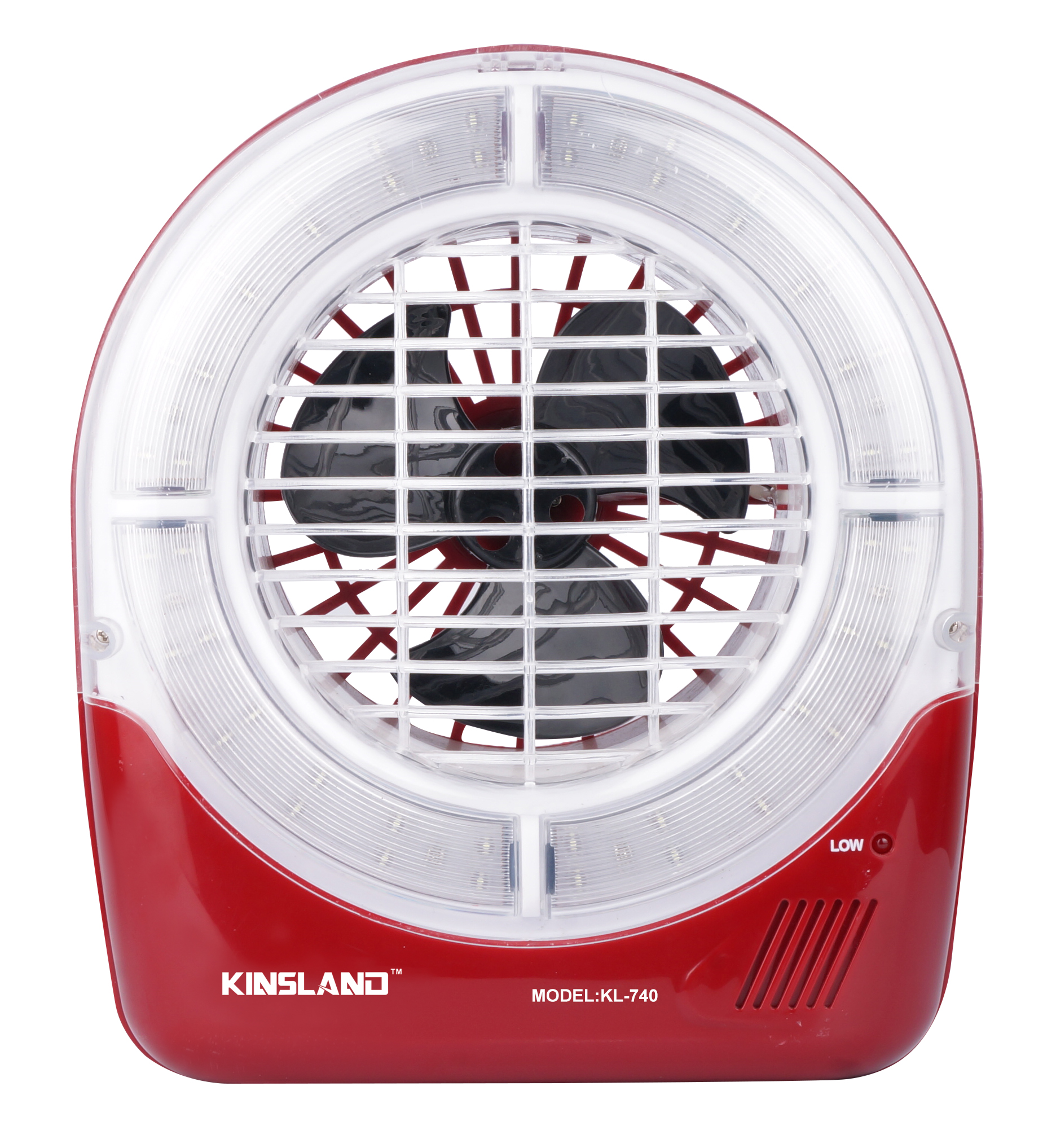 5 inches rechargeable table fan with led light