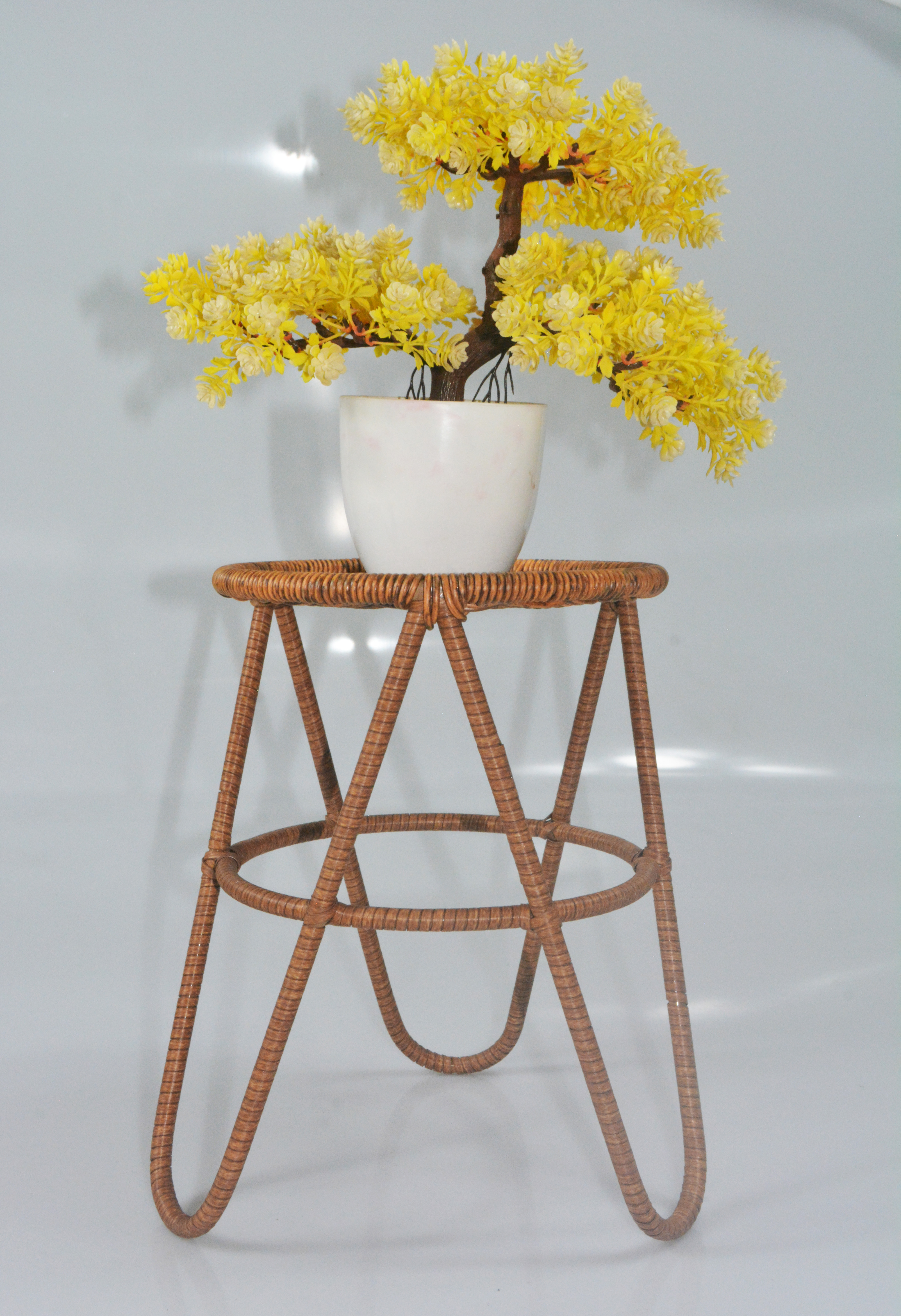 PP rattan home and garden flower pot woven stand