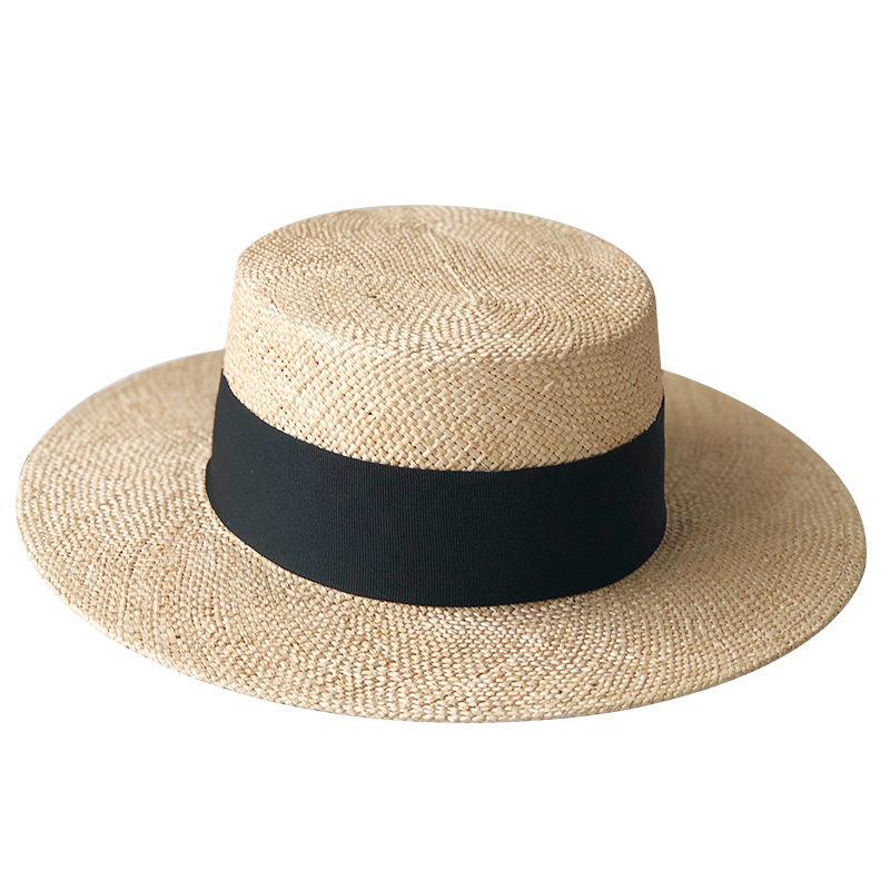 CLIMATE Summer Handmade Flower Straw Hat Women's Garland Sunbonnet Bucket Hat Roll-up Hem Beach Cap Sun Hat For Women