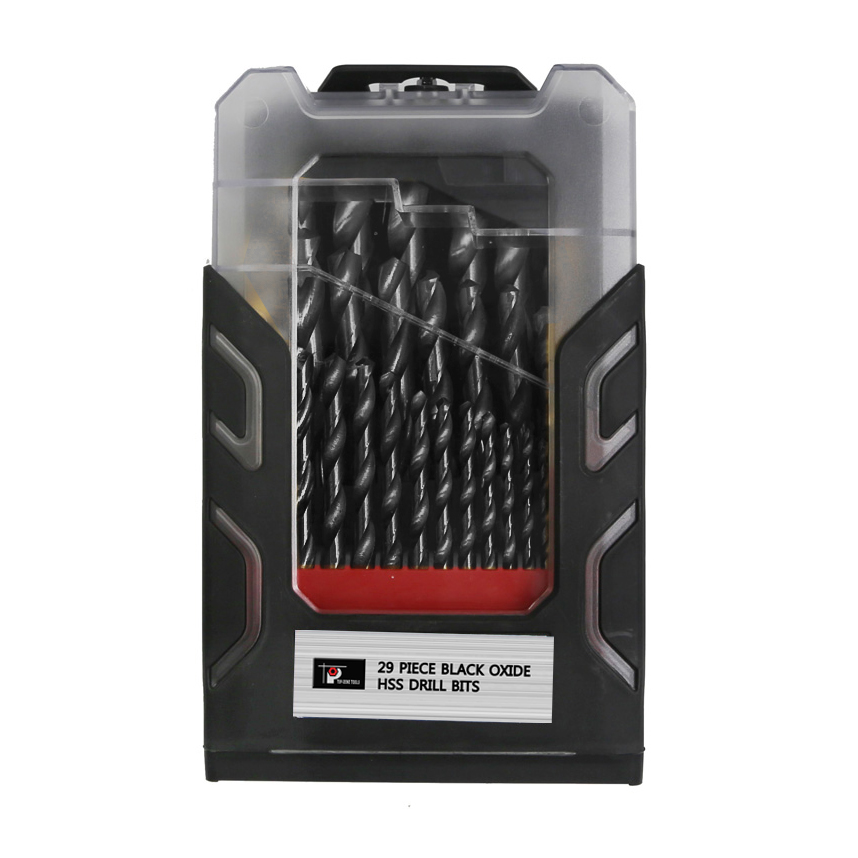 29pcs Black Oxide HSS Drill Bits
