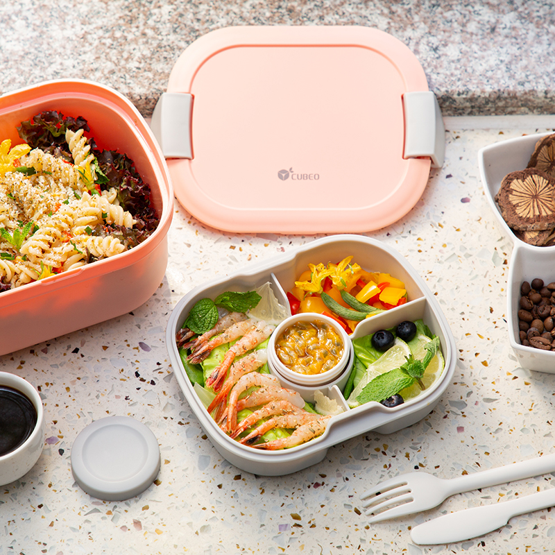 T114 New launched salad box salad bowl with a fork & knife