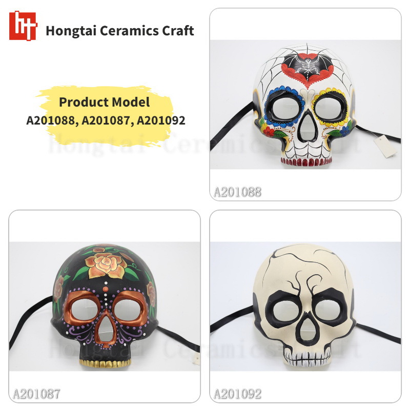 Day of the Dead Mask with Flower DOD Skull mask 1087-1088-1092