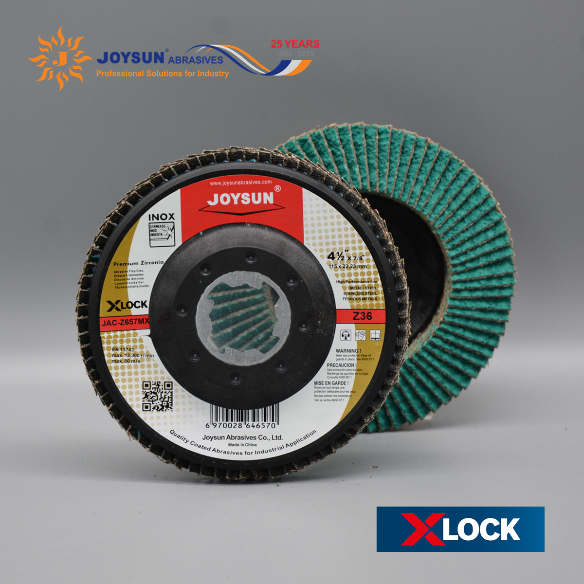 X-LOCK Z695MX Premium Zirconium Flap Disc