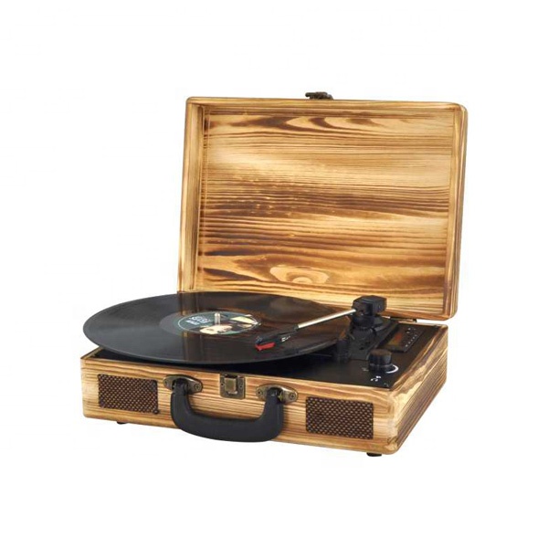 Solid wood suitcase bluetooth turntable player