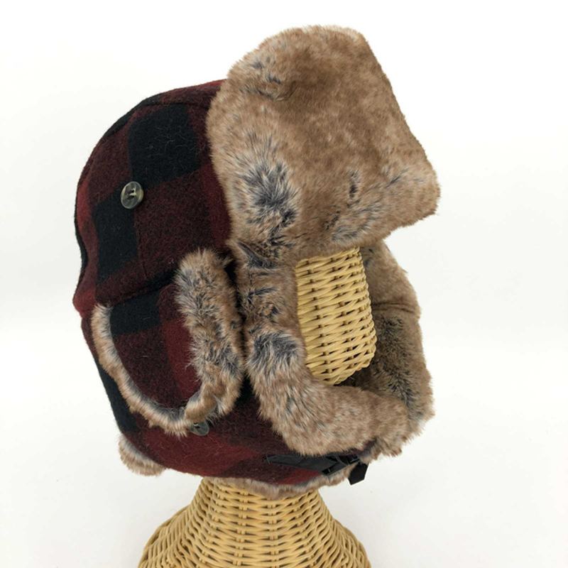 trapper hat wool thicken winter trapper hat