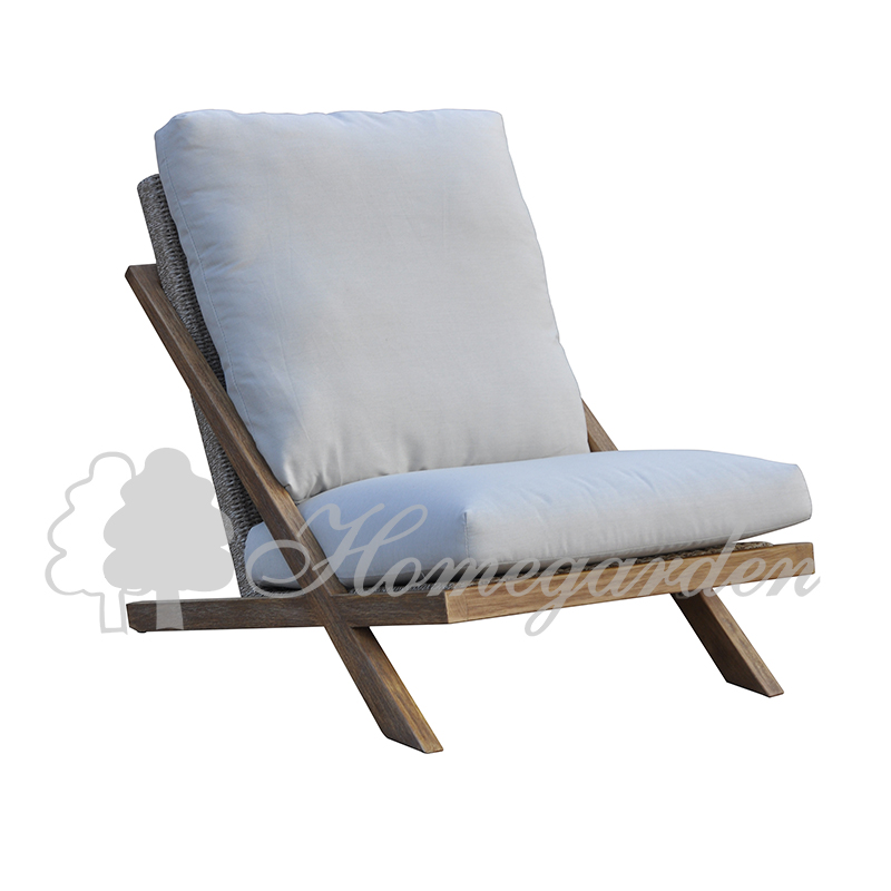 Teak Wicker Lounge Sofa