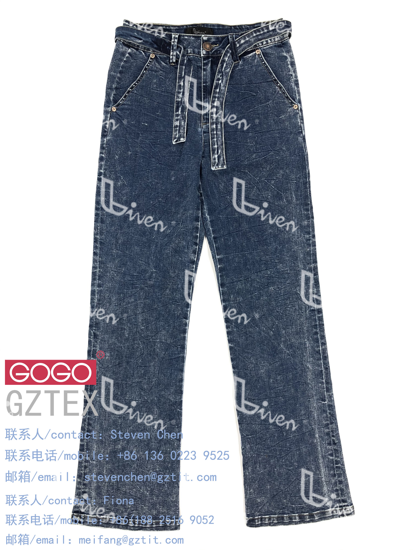 Ladies denim pants