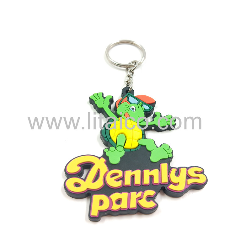Green turtle PVC Keychain