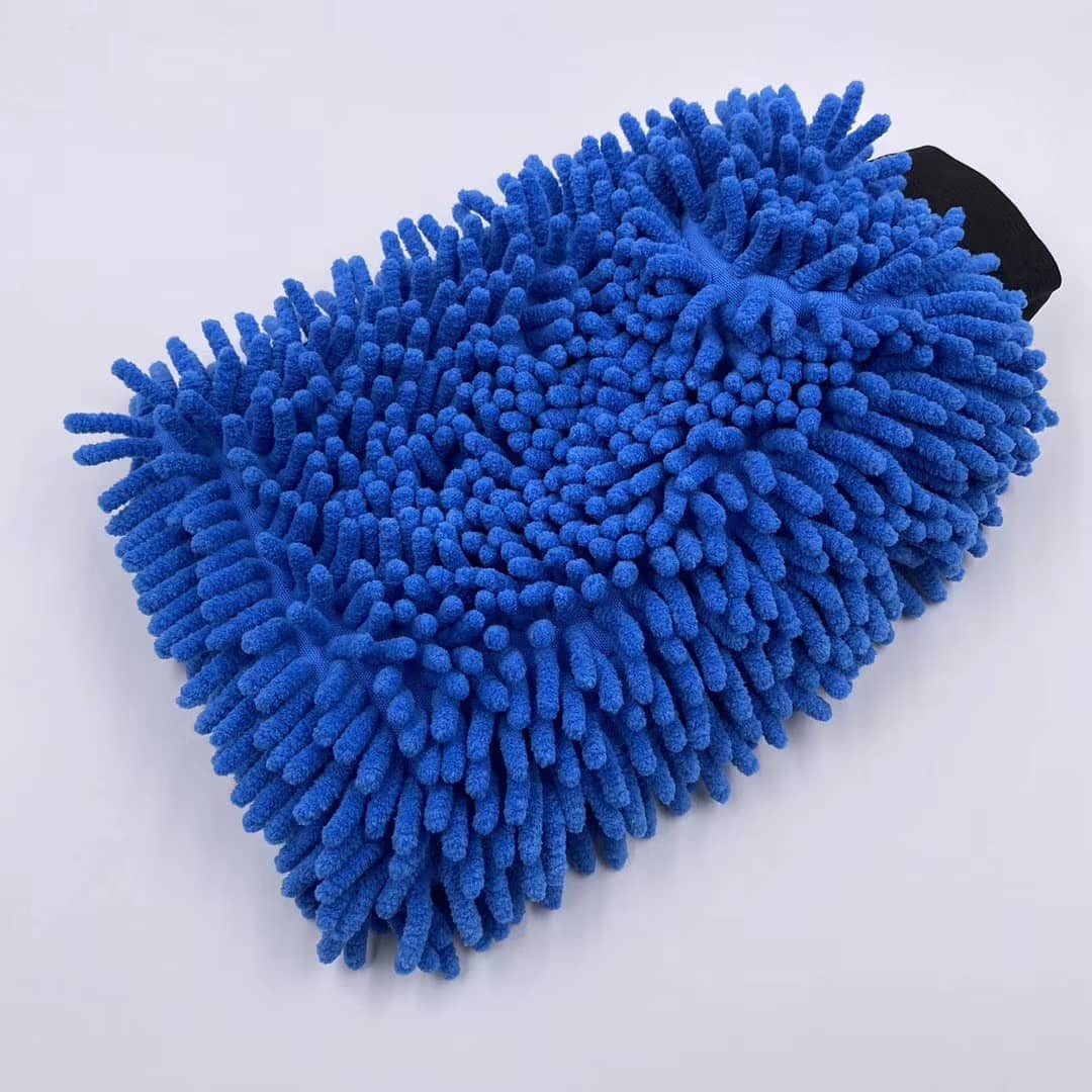 Microfiber Chenille mitt car glove Chenille sponge for car wash