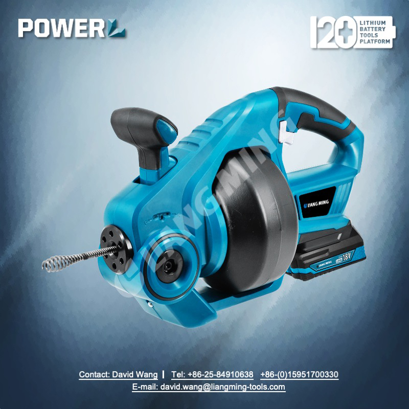 18V lithium battery cordless drain cleaner