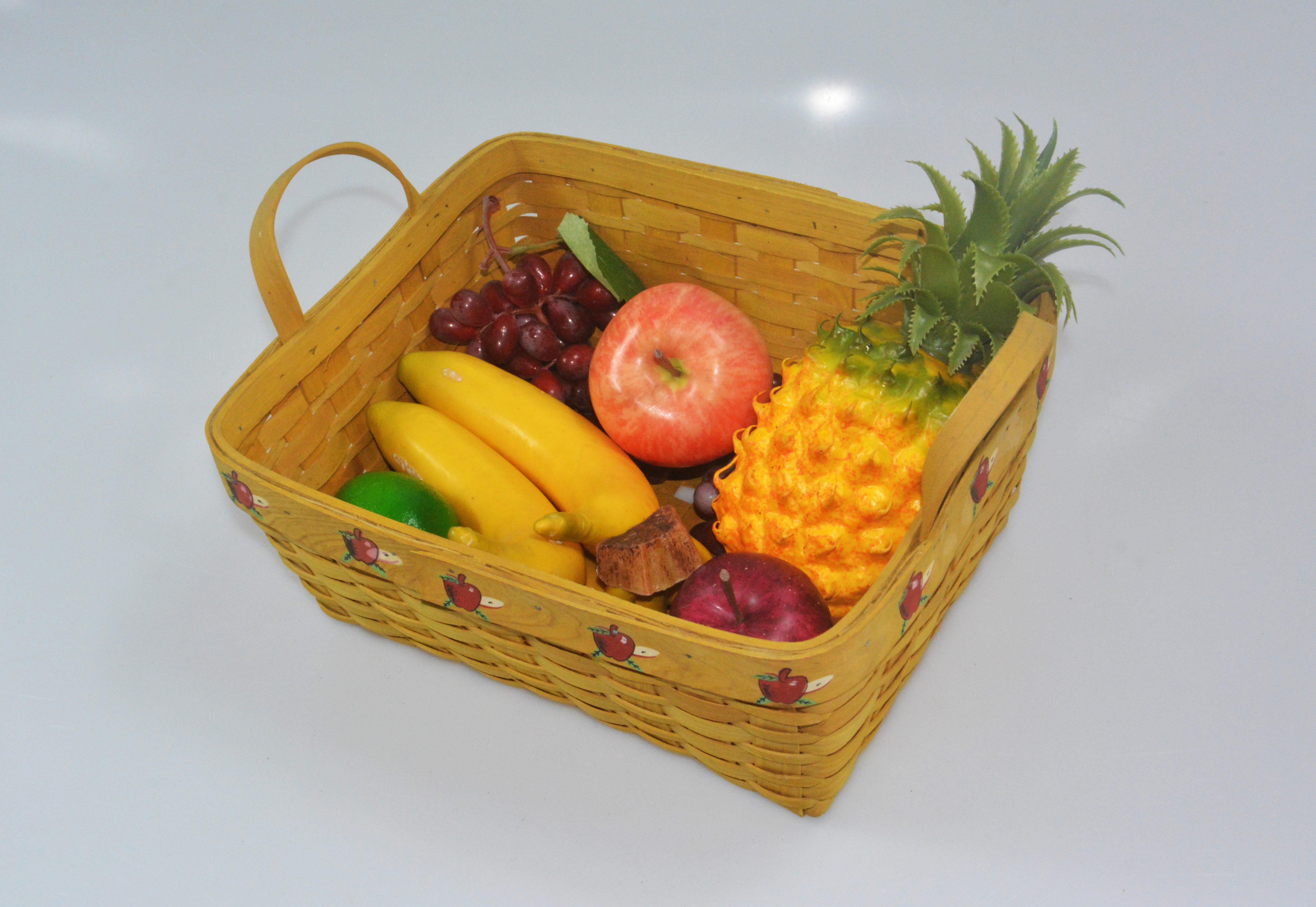 Christmas wooden decorate storage fruit bread basket