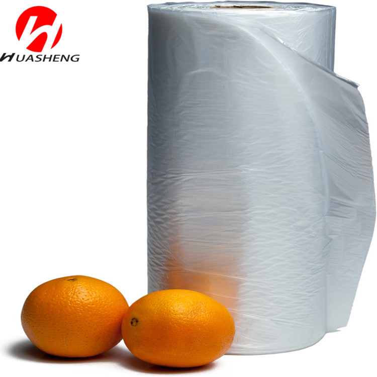 Plastic shopping T-shirt bags with printed logo