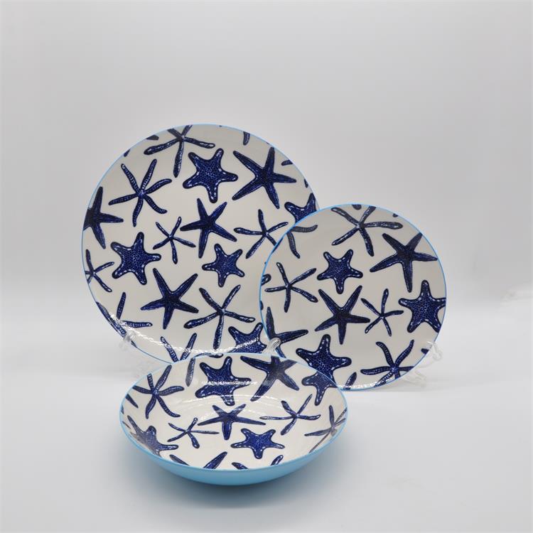 2021 pad print 16 Pcs tableware set ceramic dinnerware set