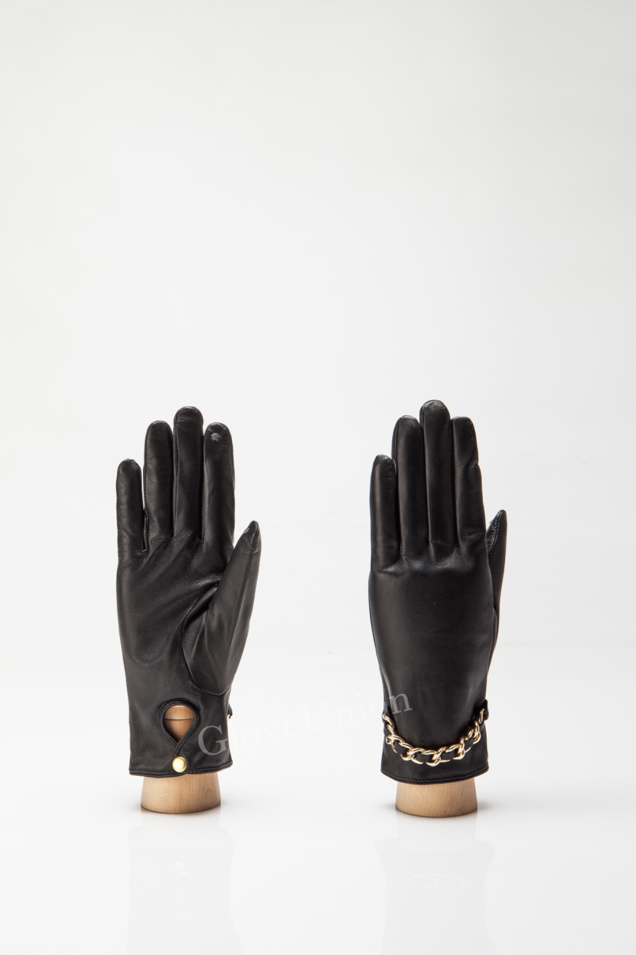 Ladies' Sheepskin Leather Glove with chain decoration