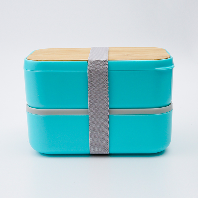 T116Anew launched large size double bento box with cutlery salad box sushi box bread box lunch box for adult