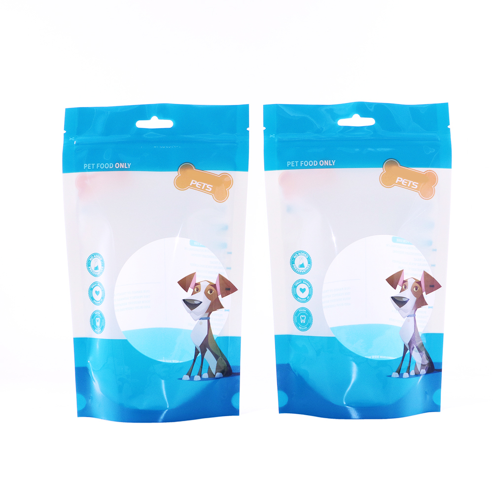 Stand up pouch for pet foods and treats