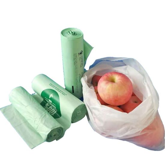 Cornstarch biodegradable plastic bags with printing for shopping