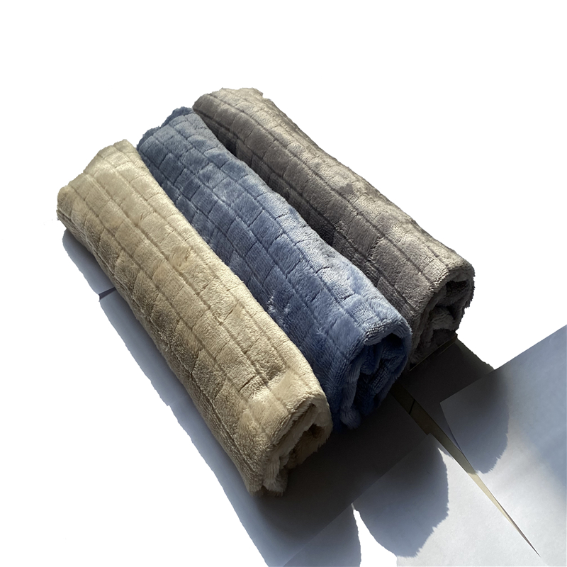 100% polyester solid jacquard flannel