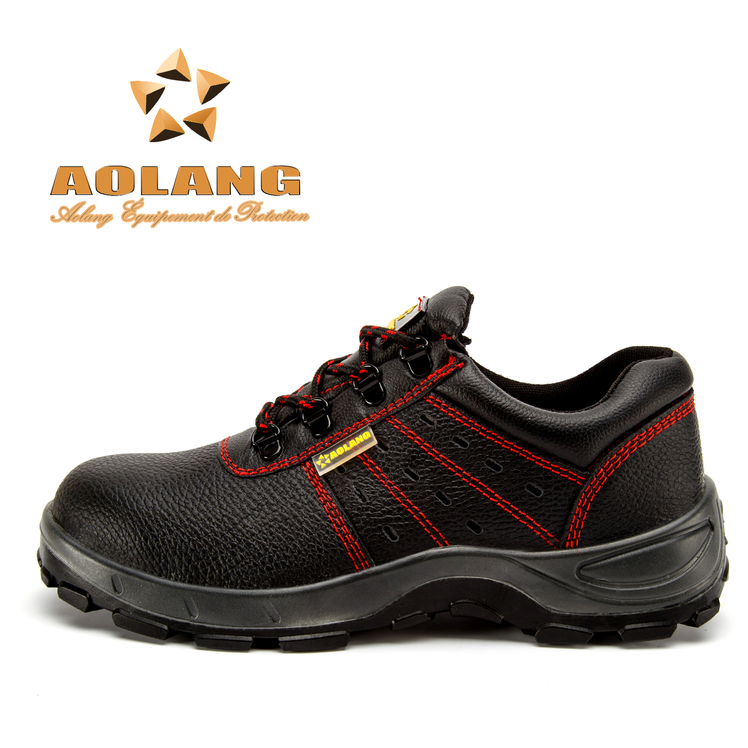 HL-A001-1 black PU injection industrial safety shoes