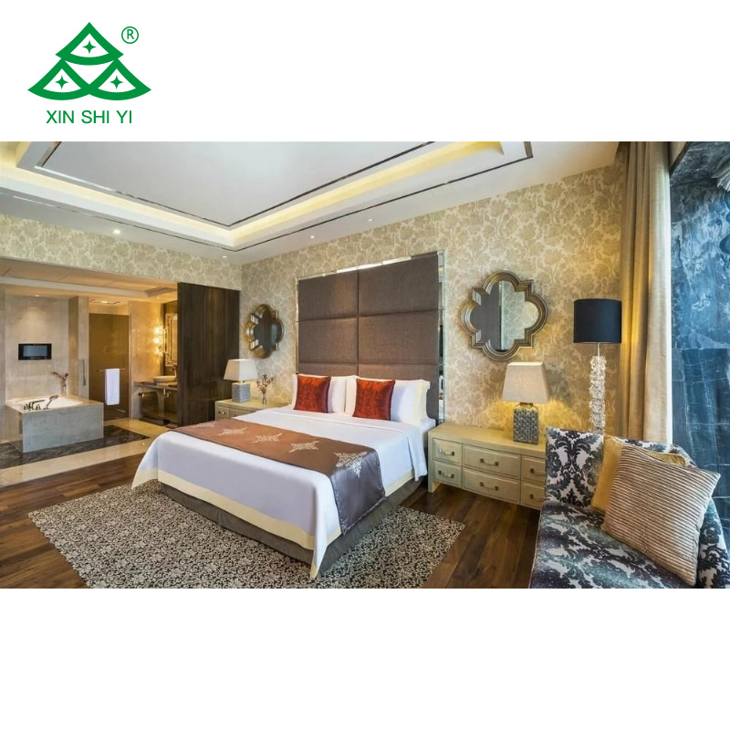 Shiyi Factory furniture Custom plywood material bedroom furniture sets for hotel hot selling