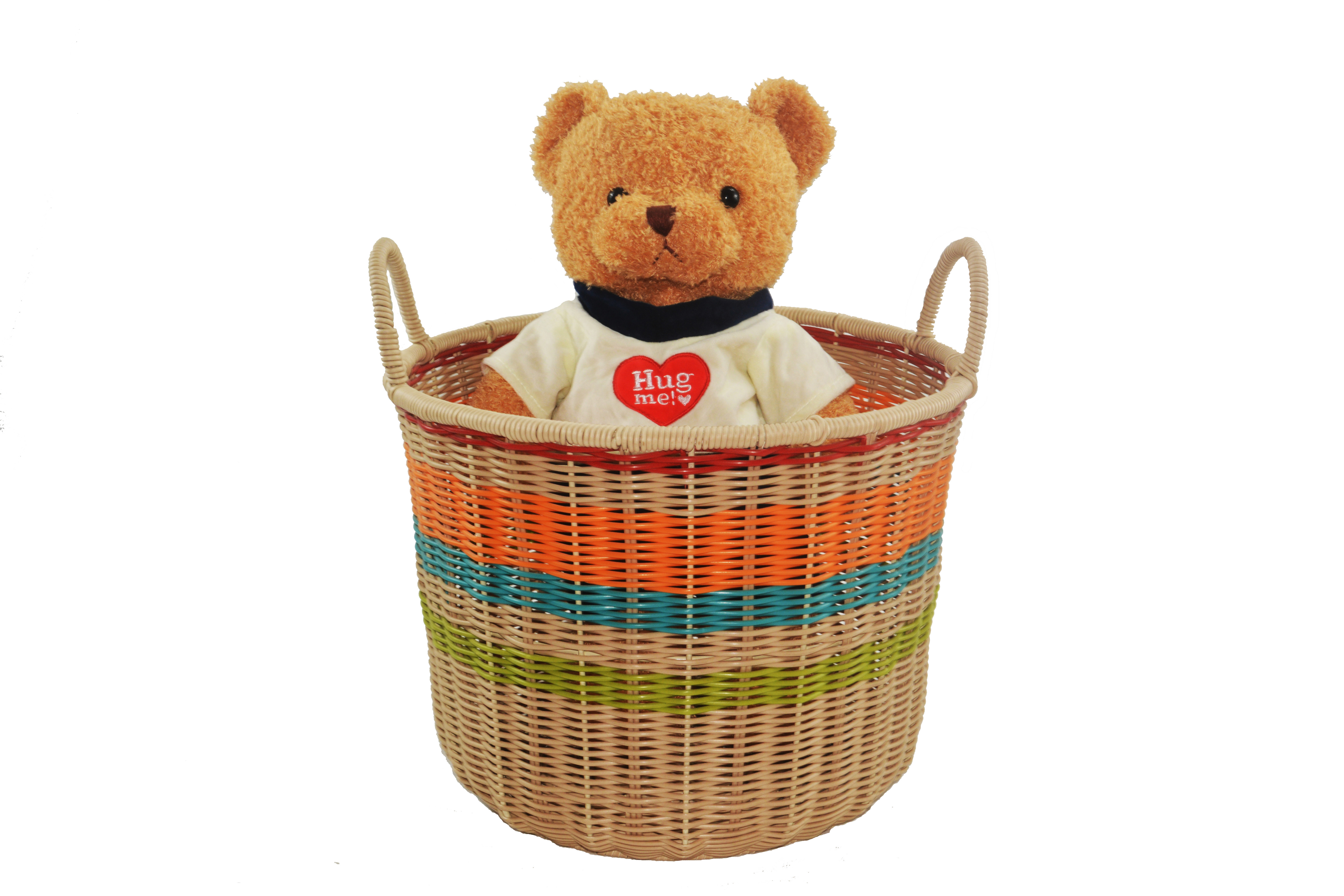 Plastic Rattan Wicker handmade Laundry Storage Basket
