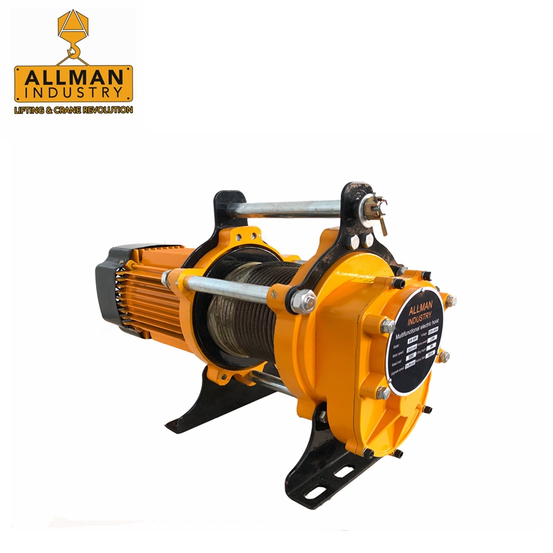ALLMAN brand 500kg 1000kg 50m 220V Single Phase Multi-purpose Electric Mini Winch Hoist