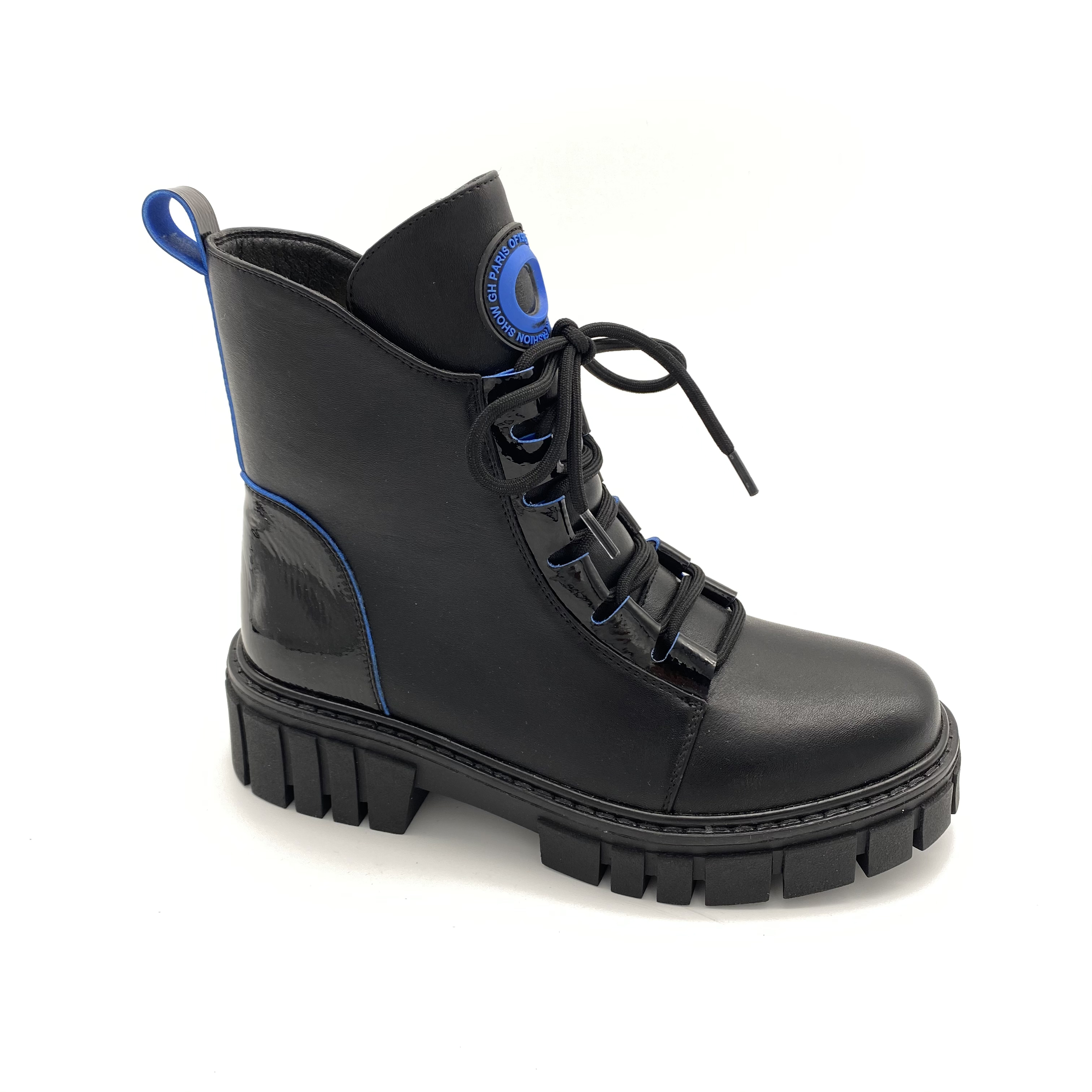 2020 new boys and girls fashion waterproof lacing rubber outsole anti-skid motorcycle Martin boots