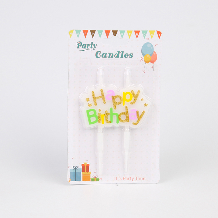 2020 New design happy birthday candle letter birthday smokeless party candle