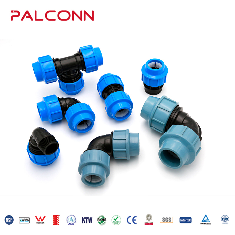 HDPE Pipe Fittings PP Compression Fittings Elbow Tee