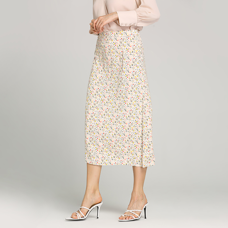 wholesale hot fashion custom ladies printed skirts casual long skirt for women