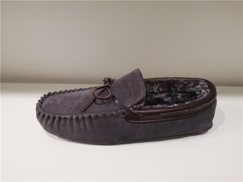 Men's Moccasin Driving shoes Indoor /Outdoor Slippers Sheepskin Mule/Fake fur Slip on Sheepskin slippers Cow Suede Leather lace