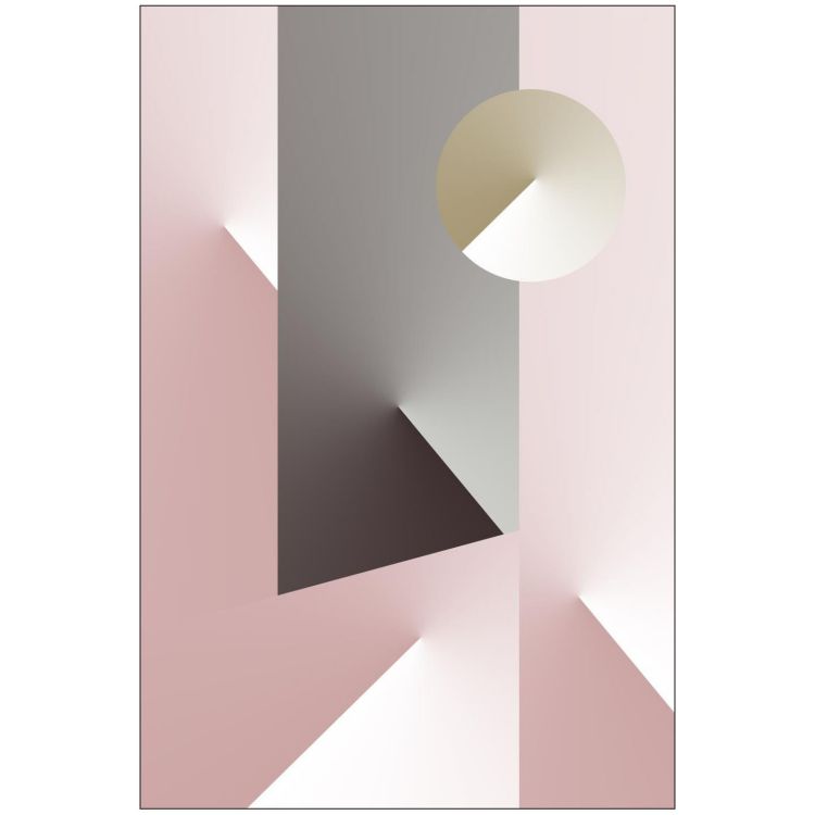 Geometric color block Abstract high definition inkjet framed decorative painting