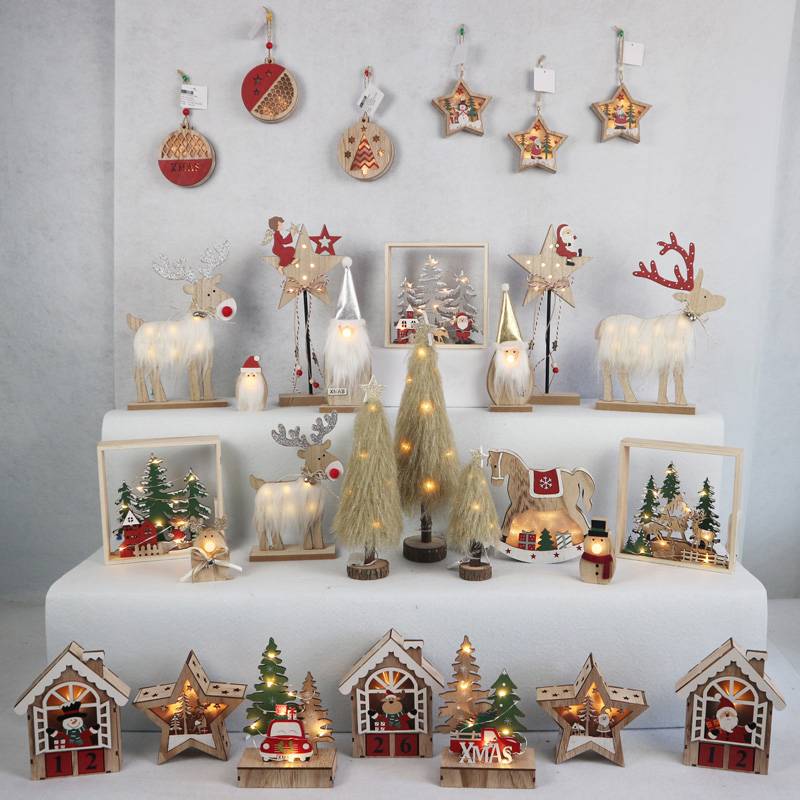 Wooden Decoration With LED
