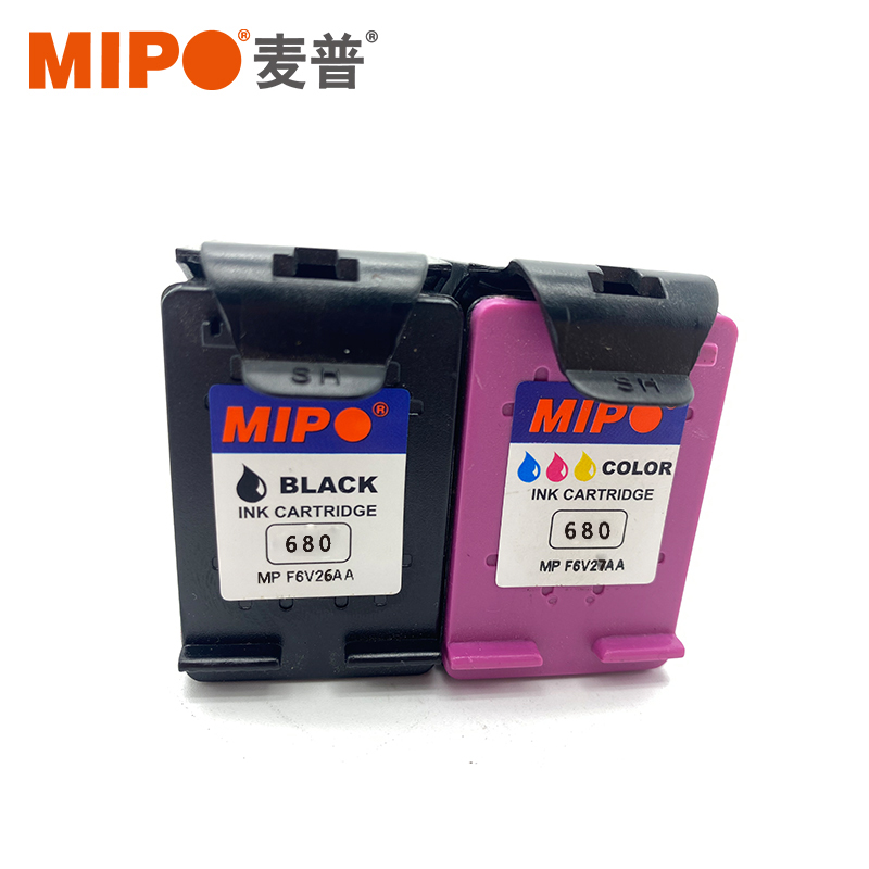 MIPO MP HR680BK/C ink cartridge，applicable to HP DeskJet 1118/2135/2136/2138/3630/3635/3636/3775/3776/3777/3778