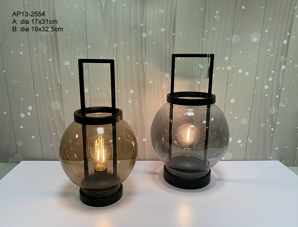metal with glass LED